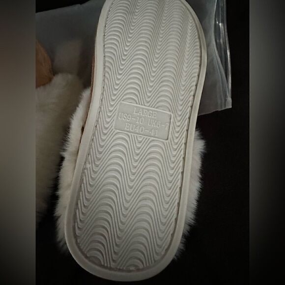Sepia memory, foam slippers, anti-slip, fluffy, soft and warm size 10 - Picture 4 of 9